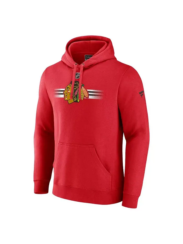 Мужская толстовка с капюшоном Chicago Hawks Authentic Pro Secondary Pullover Hoodie Fanatics — изображение 2 из 3