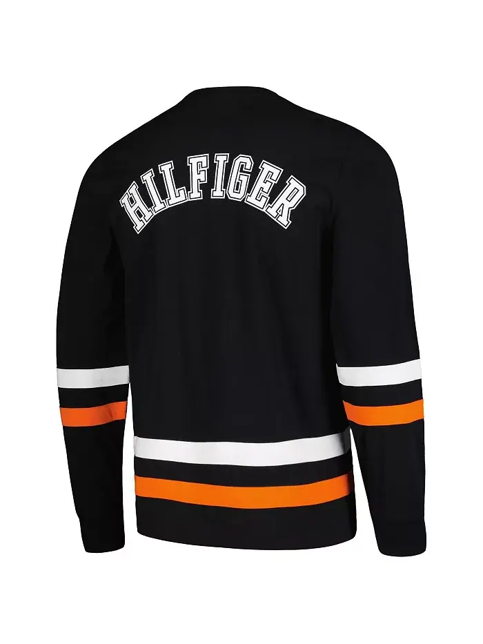 Мужская черно-оранжевая футболка с длинным рукавом Nolan Cincinnati Bengals Tommy Hilfiger — изображение 2 из 3