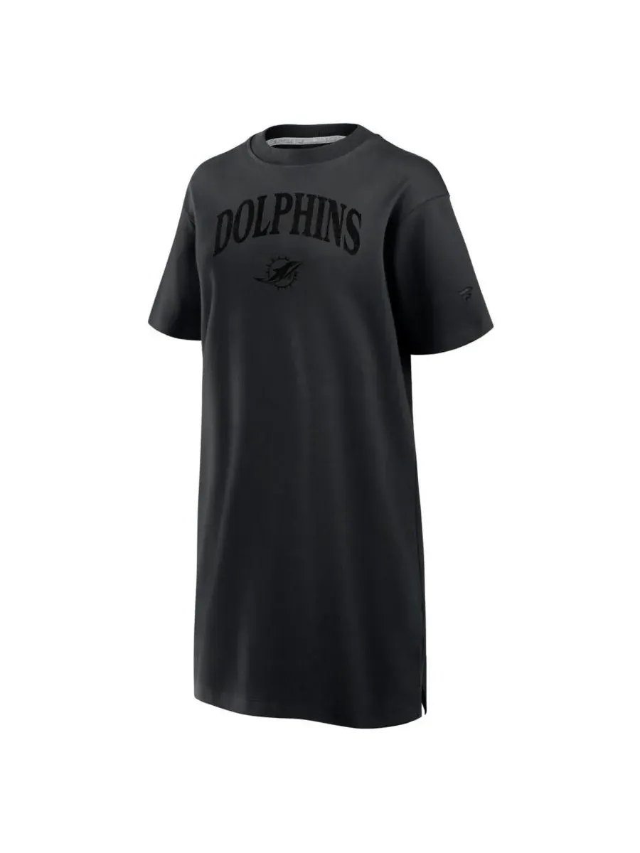 Fanatics Женское черное платье Miami Dolphins Elements Go Tri-Blend — изображение 3 из 3, черный