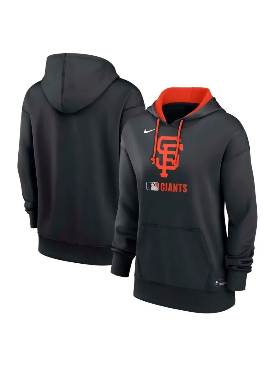 Nike Женская черная толстовка с капюшоном San Francisco Giants из аутентичной коллекции Performance — изображение 1 из 3