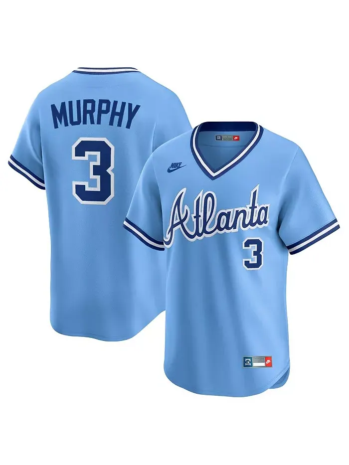 Мужская лимитированная ретро-джерси Dale Murphy Atlanta Braves светло-голубого цвета из коллекции — изображение 1 из 3
