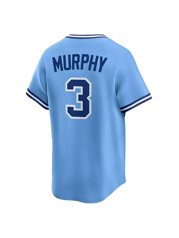 Мужская лимитированная ретро-джерси Dale Murphy Atlanta Braves светло-голубого цвета из коллекции — изображение 2 из 3