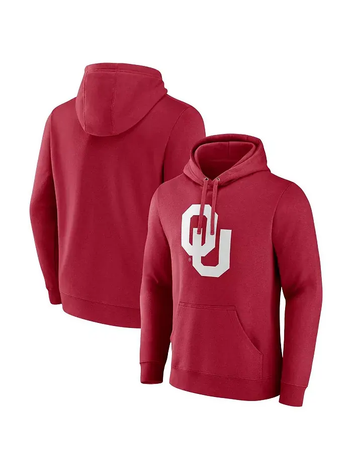 Мужской багровый флисовый худи Oklahoma Sooners с капюшоном Fanatics — изображение 1 из 3
