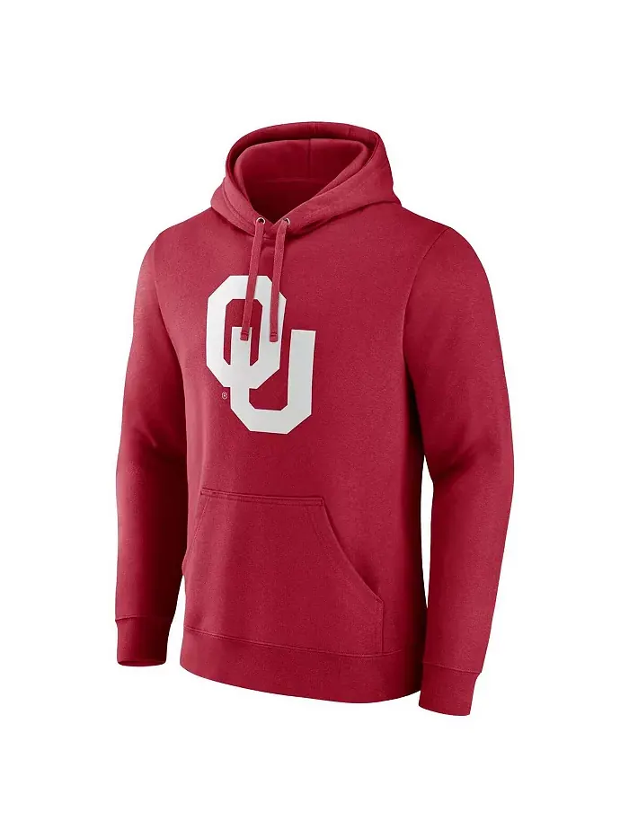 Мужской багровый флисовый худи Oklahoma Sooners с капюшоном Fanatics — изображение 3 из 3