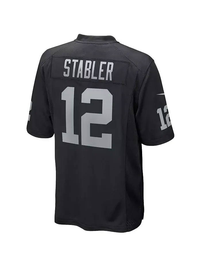 Мужская черная футболка Las Vegas Raiders с именем игрока Ken Stabler, вышедшего из игры Nike — изображение 2 из 2