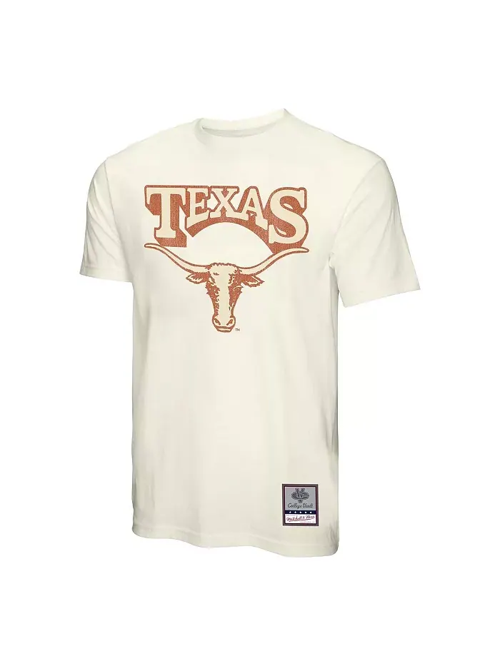 Мужская футболка Vintage Tone Texas Longhorns кремового цвета Mitchell & Ness — изображение 3 из 3