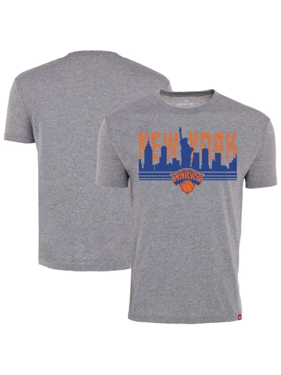 Футболка с принтом New York Knicks Sportiqe — изображение 1 из 3, серый