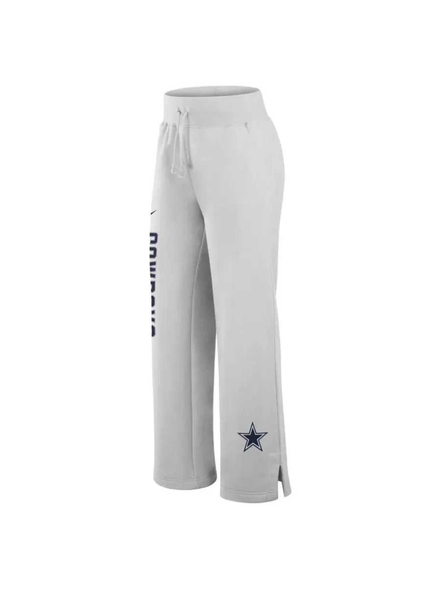Женские спортивные брюки с широкими штанинами Dallas Cowboys Primetime Phoenix Fleece Nike — изображение 2 из 2, серый