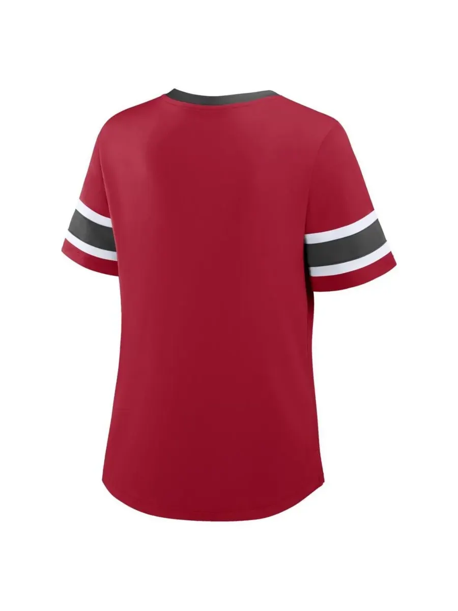 Fanatics Женская красная футболка Tampa Bay Buccaneers Redzone Draw Play Athena на шнуровке — изображение 2 из 3, красный