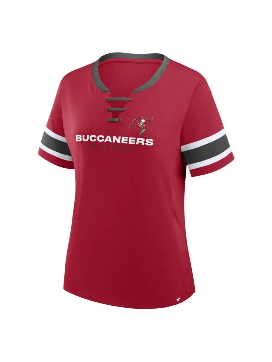 Fanatics Женская красная футболка Tampa Bay Buccaneers Redzone Draw Play Athena на шнуровке — изображение 3 из 3, красный