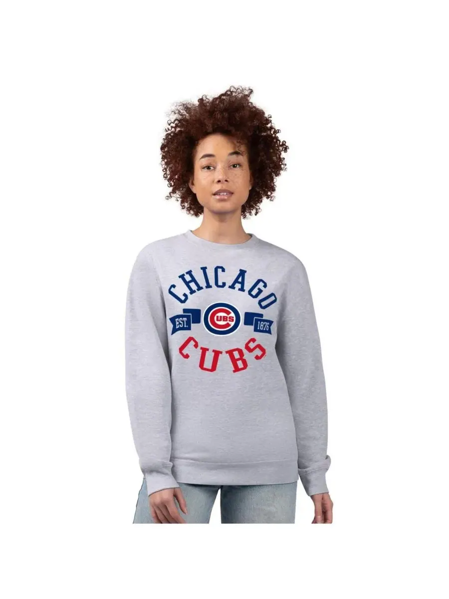 G-III 4Her by Carl Banks Женская флисовая толстовка серого цвета с логотипом команды Chicago Cubs — изображение 2 из 3, серый