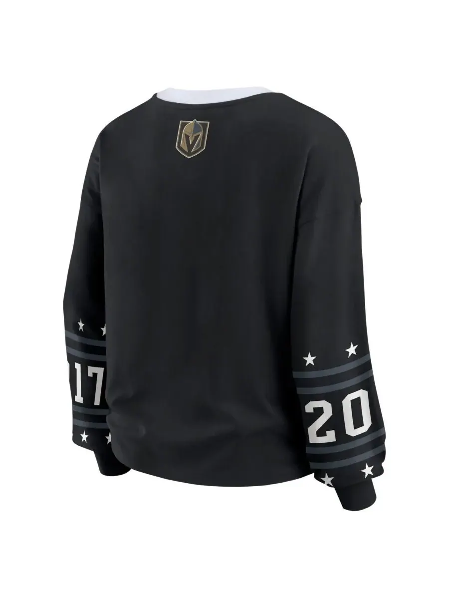 WEAR by Erin Andrews Женская черная спортивная футболка с длинными рукавами Vegas Golden Knights — изображение 3 из 3, черный
