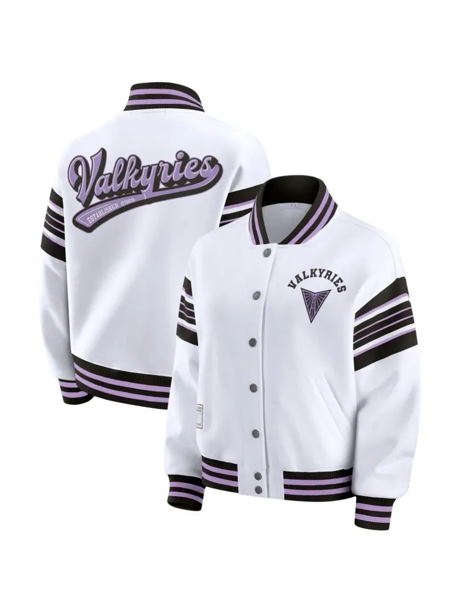 WEAR by Erin Andrews Женская флисовая толстовка большого размера Golden State Valkyries — изображение 1 из 3, белый черный