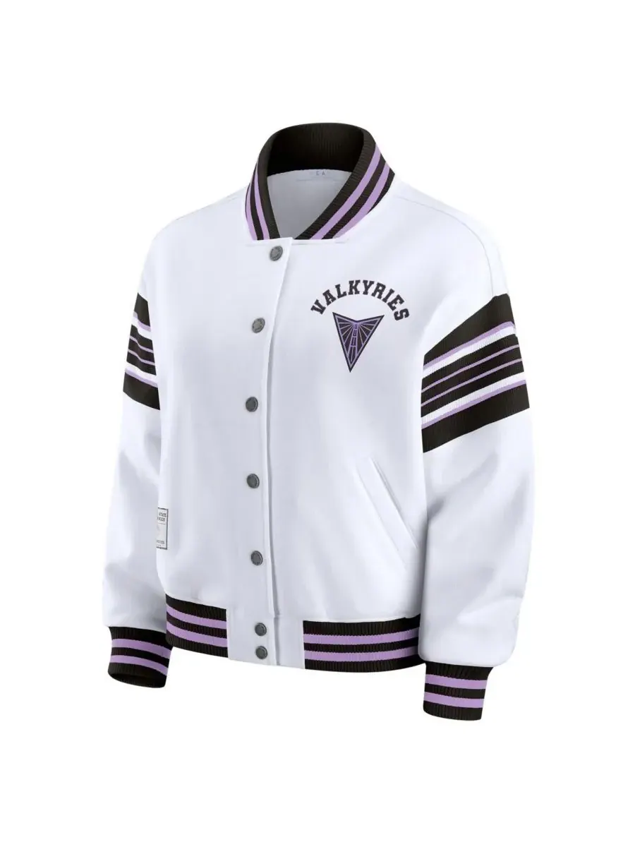 WEAR by Erin Andrews Женская флисовая толстовка большого размера Golden State Valkyries — изображение 2 из 3, белый черный