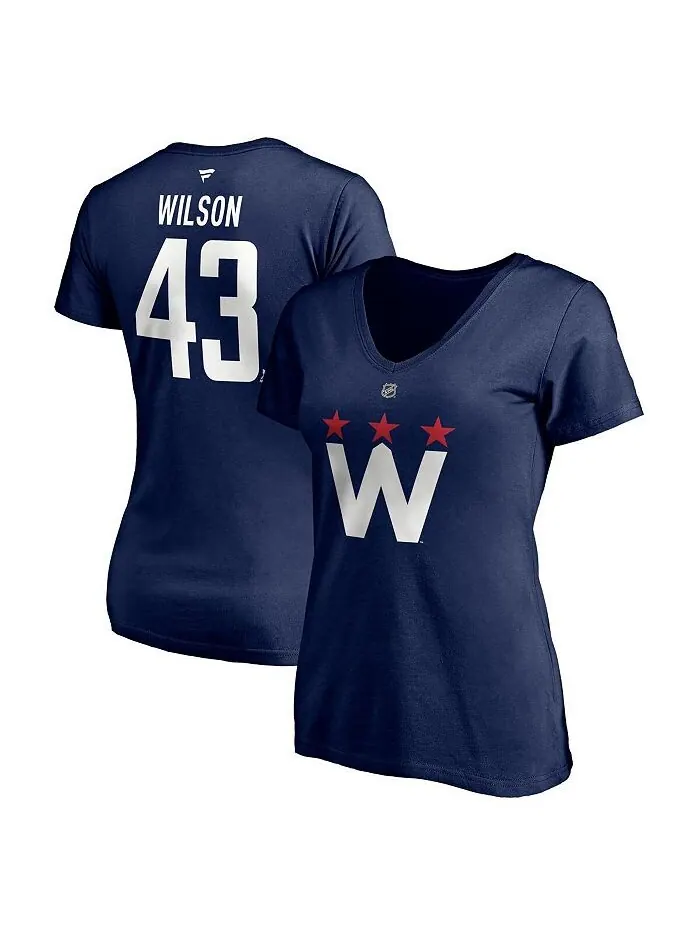 Женская футболка Tom Wilson Navy Washington Capitals 2020/21 с альтернативным аутентичным названием — изображение 1 из 3