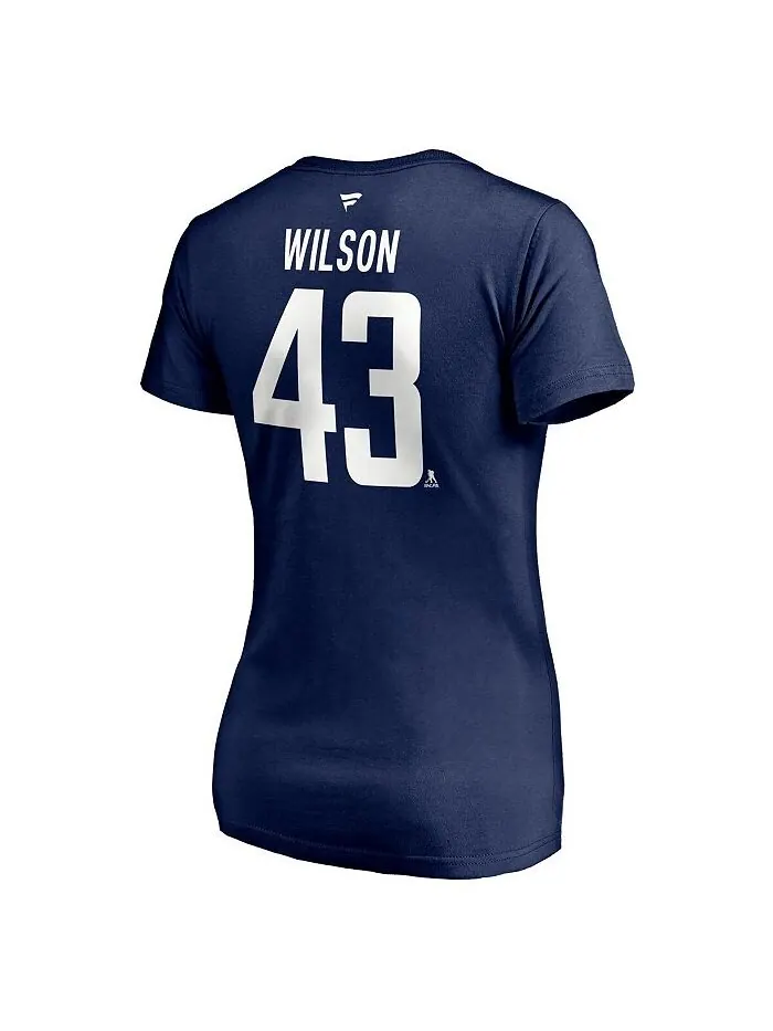 Женская футболка Tom Wilson Navy Washington Capitals 2020/21 с альтернативным аутентичным названием — изображение 3 из 3