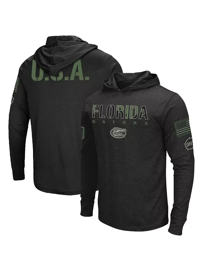 Мужская черная толстовка с капюшоном и длинными рукавами Florida Gators OHT Military-Inspired
