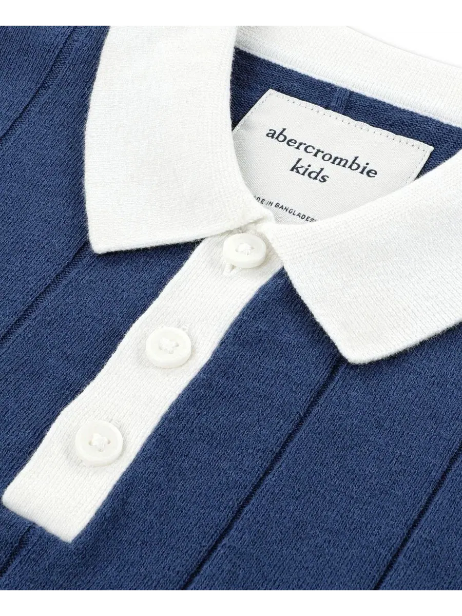 Футболка-поло с коротким рукавом для мальчиков 5-18 лет Abercrombie Kids — изображение 3 из 5