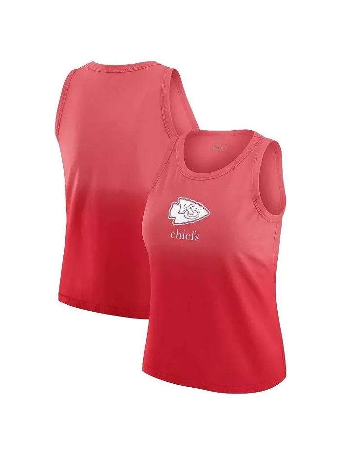 X Gracie Hunt Женская красная майка Kansas City Chiefs Ombre WEAR by Erin Andrews — изображение 1 из 3
