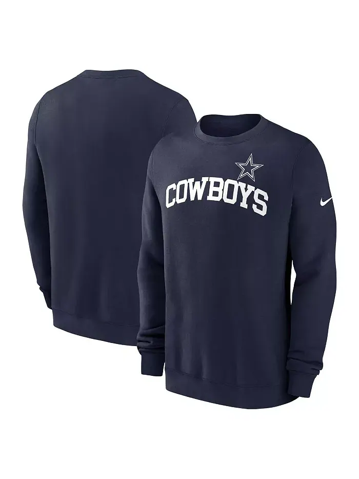 Мужской синий свитшот с капюшоном Dallas Cowboys Club Nike — изображение 1 из 3