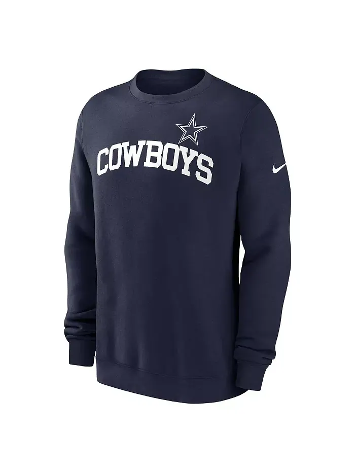 Мужской синий свитшот с капюшоном Dallas Cowboys Club Nike — изображение 3 из 3