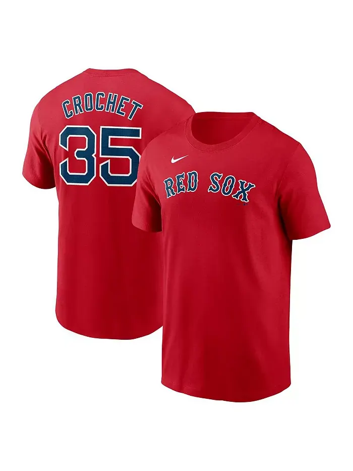 Мужская футболка Garrett Crochet Boston Red Sox с именем и номером, красная Nike — изображение 1 из 3