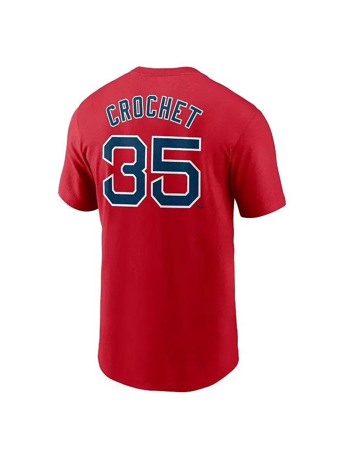 Мужская футболка Garrett Crochet Boston Red Sox с именем и номером, красная Nike — изображение 2 из 3