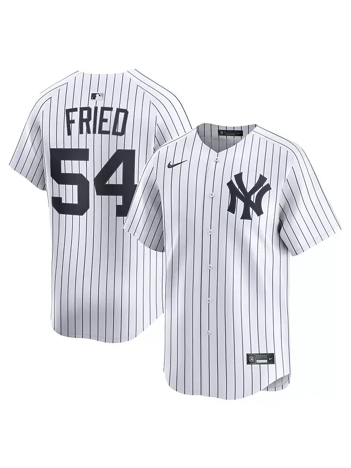 Мужская белая лимитированная игровая майка New York Yankees с именем Max Fried Nike — изображение 1 из 3