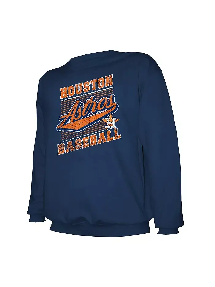 Мужской легкий свитшот Houston Astros в темно-синем цвете Stitches — изображение 2 из 3