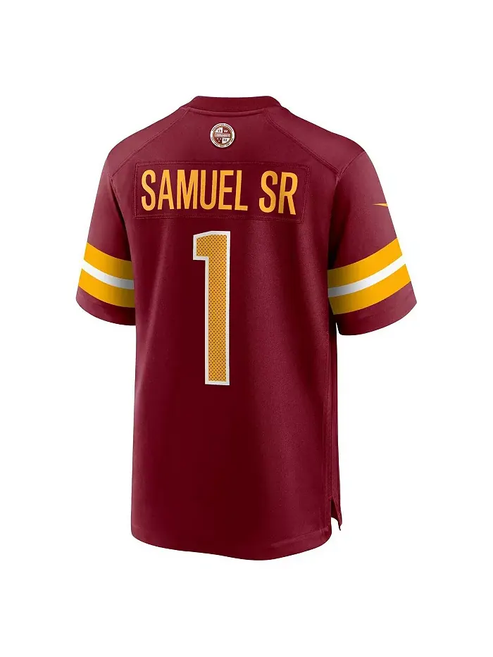 Мужская игровая футболка Deebo Samuel Sr бордового цвета Washington Commanders Nike — изображение 3 из 3