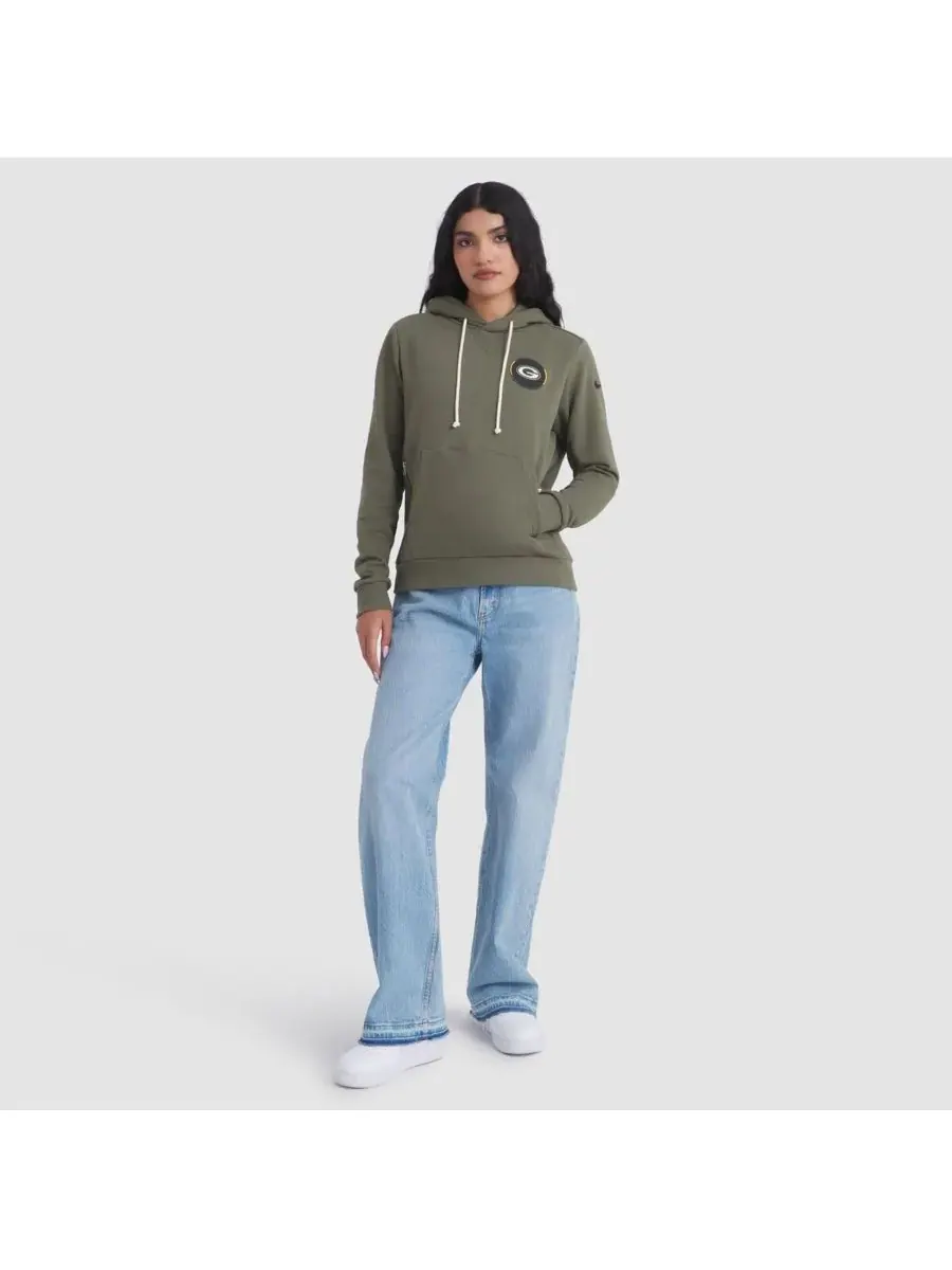 Nike Женская толстовка Olive Green Bay Packers 2025 Salute to Service Sideline Standard Issue — изображение 3 из 5, оливковый