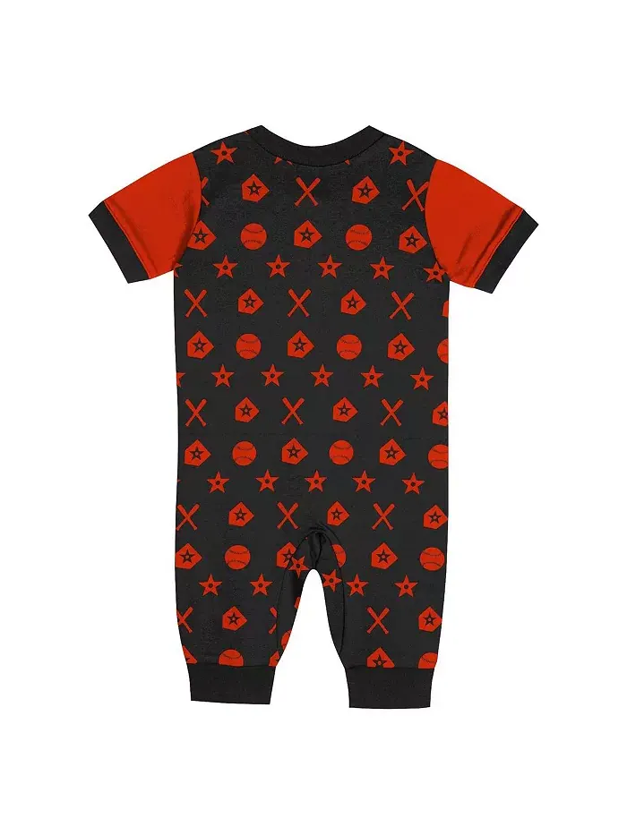 Новорожденные черные комбинезоны-шорты Baltimore Orioles Hard 90 Outerstuff — изображение 3 из 3