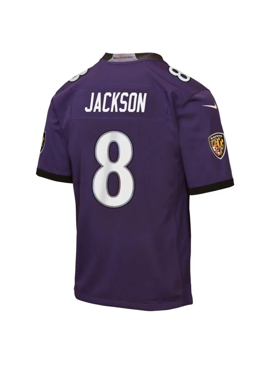 Детская футболка-джерси Lamar Jackson Team Game Jersey Nike — изображение 3 из 3, фиолетовый