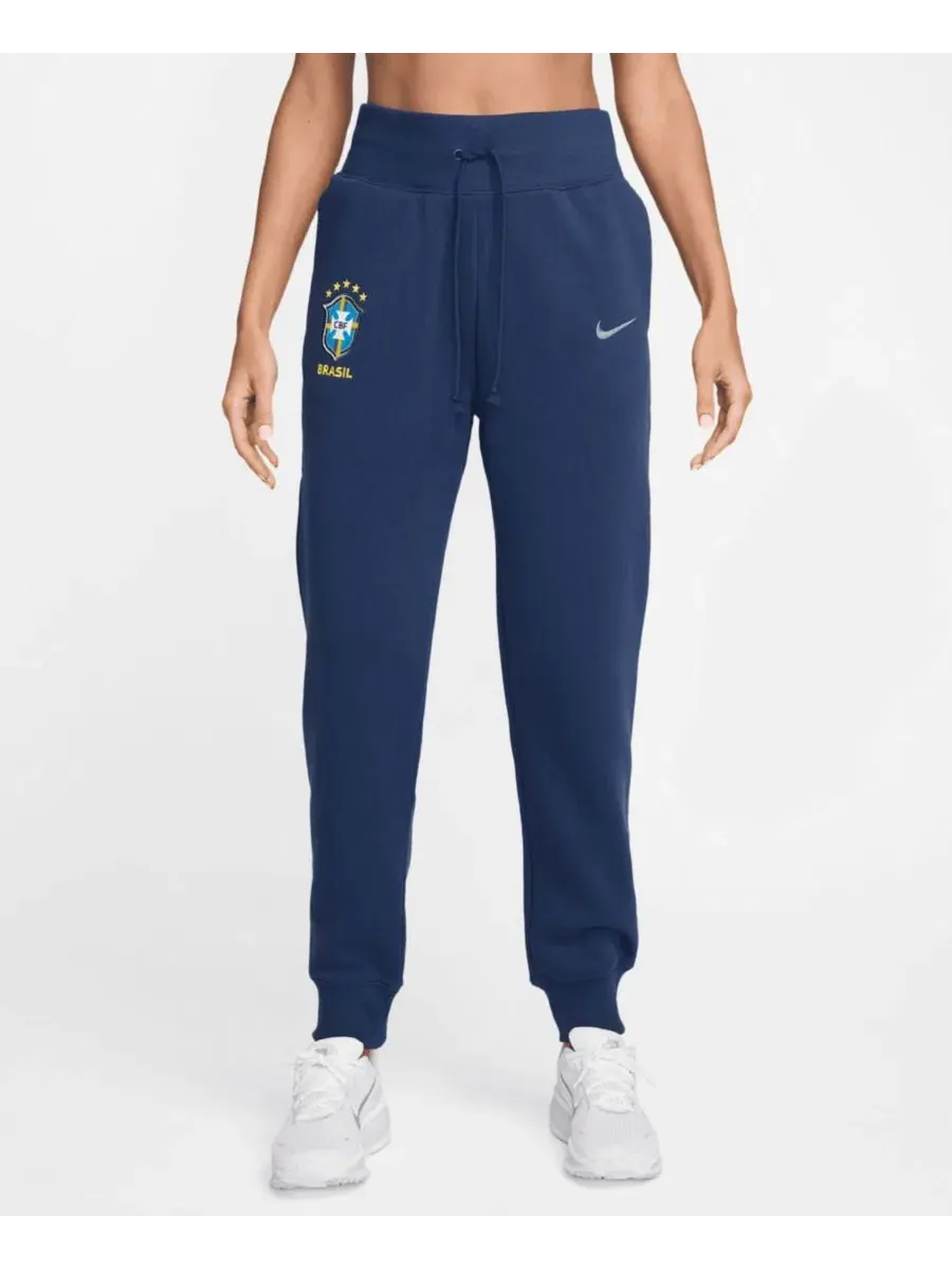 Женские спортивные брюки Nike Phoenix Fleece High-Waisted — изображение 1 из 3, синий
