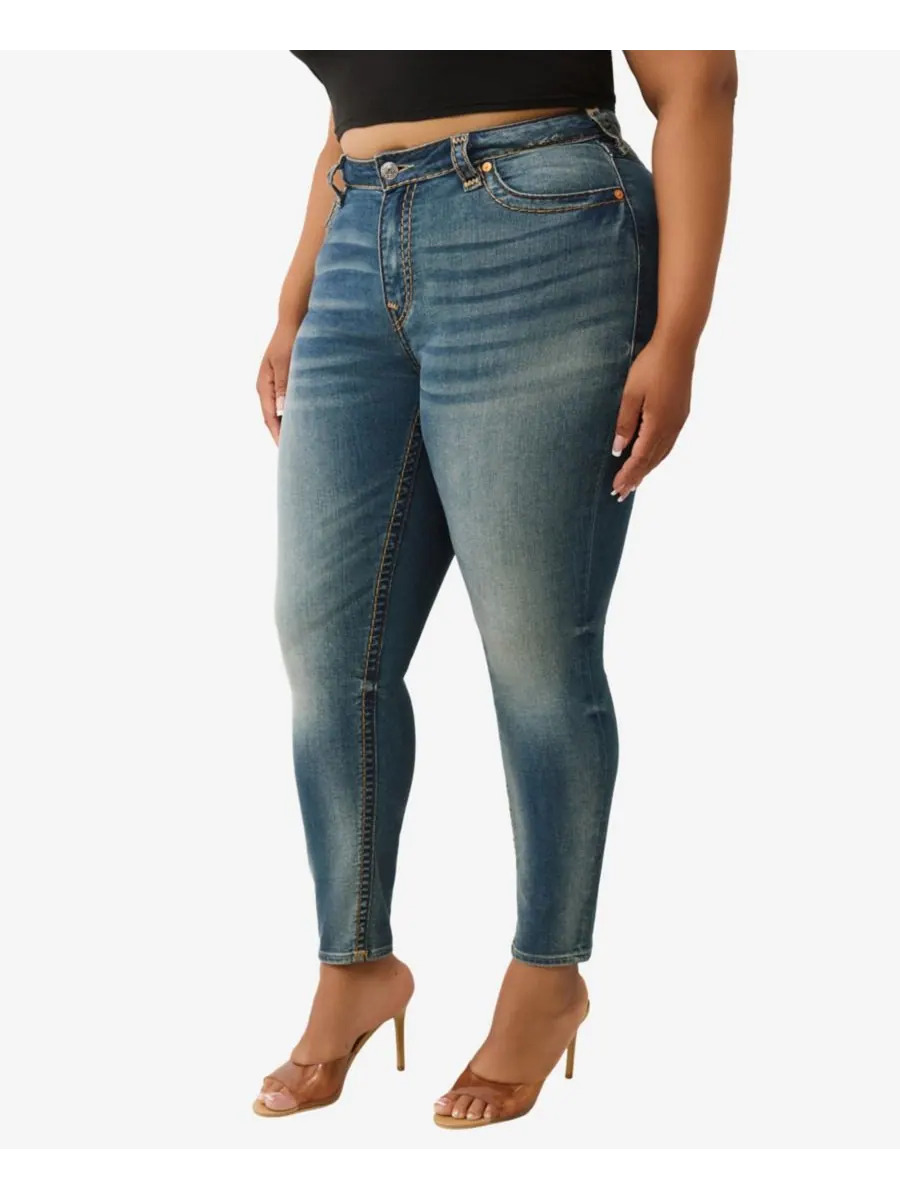 Женские джинсы Jennie Skinny Mid Rise Super T больших размеров True Religion, Harmonic Fusion — изображение 2 из 3