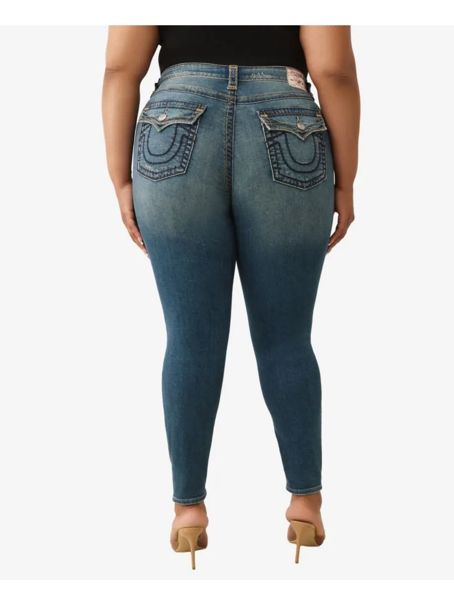 Женские джинсы Jennie Skinny Mid Rise Super T больших размеров True Religion, Harmonic Fusion — изображение 3 из 3