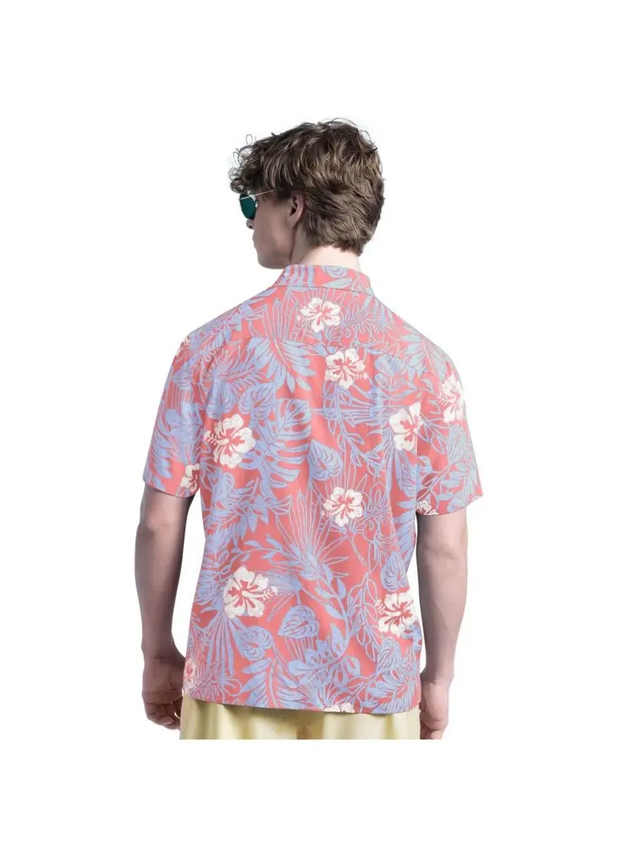 Margaritaville Мужская рубашка на пуговицах Coral Baltimore Orioles Palm Shade Party — изображение 2 из 2, коралл