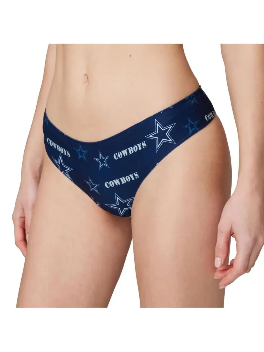 Concepts Sport Женские темно-синие стринги с мозаичным принтом Dallas Cowboys — изображение 2 из 2, темно-синий