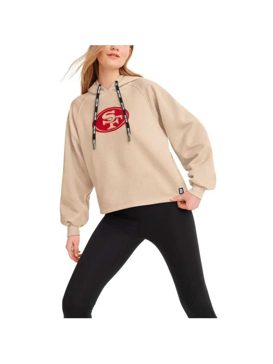 DKNY Женский кремовый пуловер с капюшоном San Francisco 49ers Debbie Dolman реглан