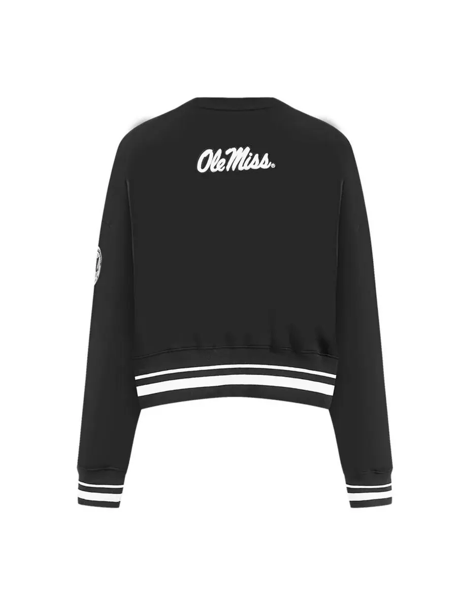 Pro Standard Женская черная укороченная толстовка Ole Miss Rebels — изображение 3 из 5, черный