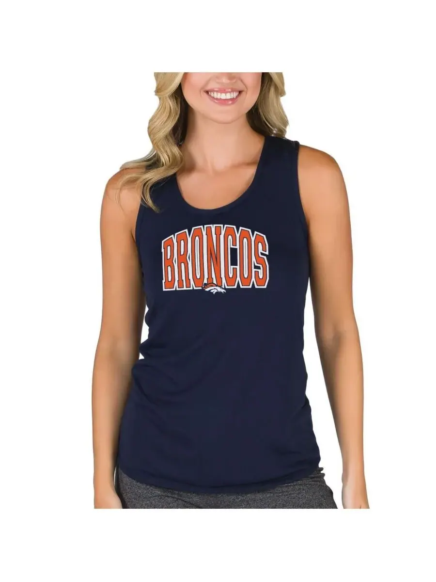 Concepts Sport Женская темно-синяя майка Denver Broncos Marathon Racer с открытой спиной — изображение 1 из 1, темно-синий