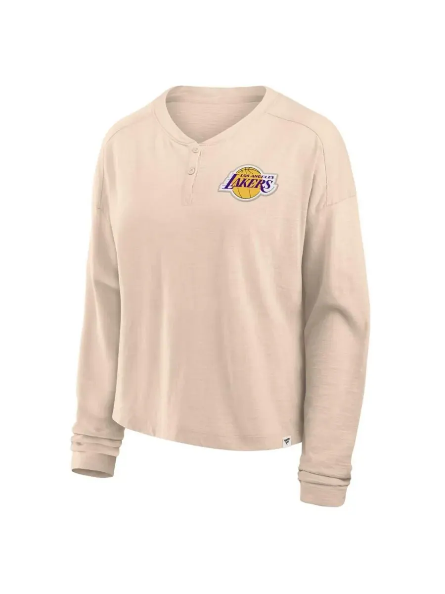 Женская футболка с длинным рукавом в стиле Los Angeles Lakers Boxed Out Drop Fashion Fanatics — изображение 3 из 3