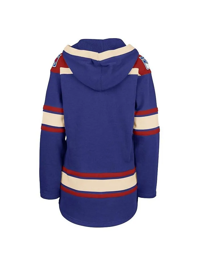 Женский синий пуловер с капюшоном New York Rangers Superior со шнуровкой '47 Brand — изображение 2 из 3