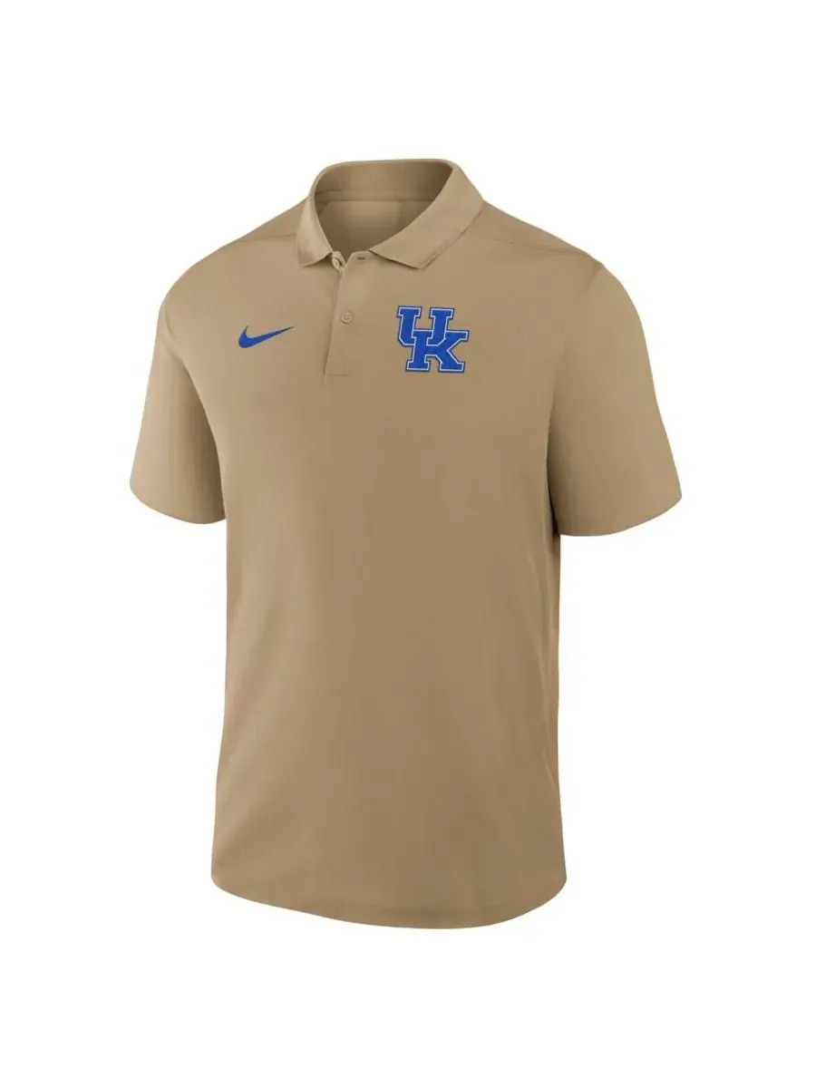 Nike Мужская поло-рубашка бежевого цвета с основным логотипом Kentucky Wildcats Primetime Victory — изображение 3 из 3
