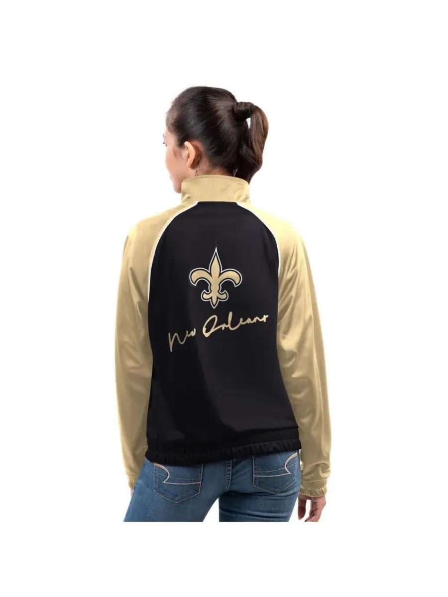 G-III 4Her by Carl Banks Женская черная спортивная куртка New Orleans Saints Replay на молнии — изображение 2 из 2, черный