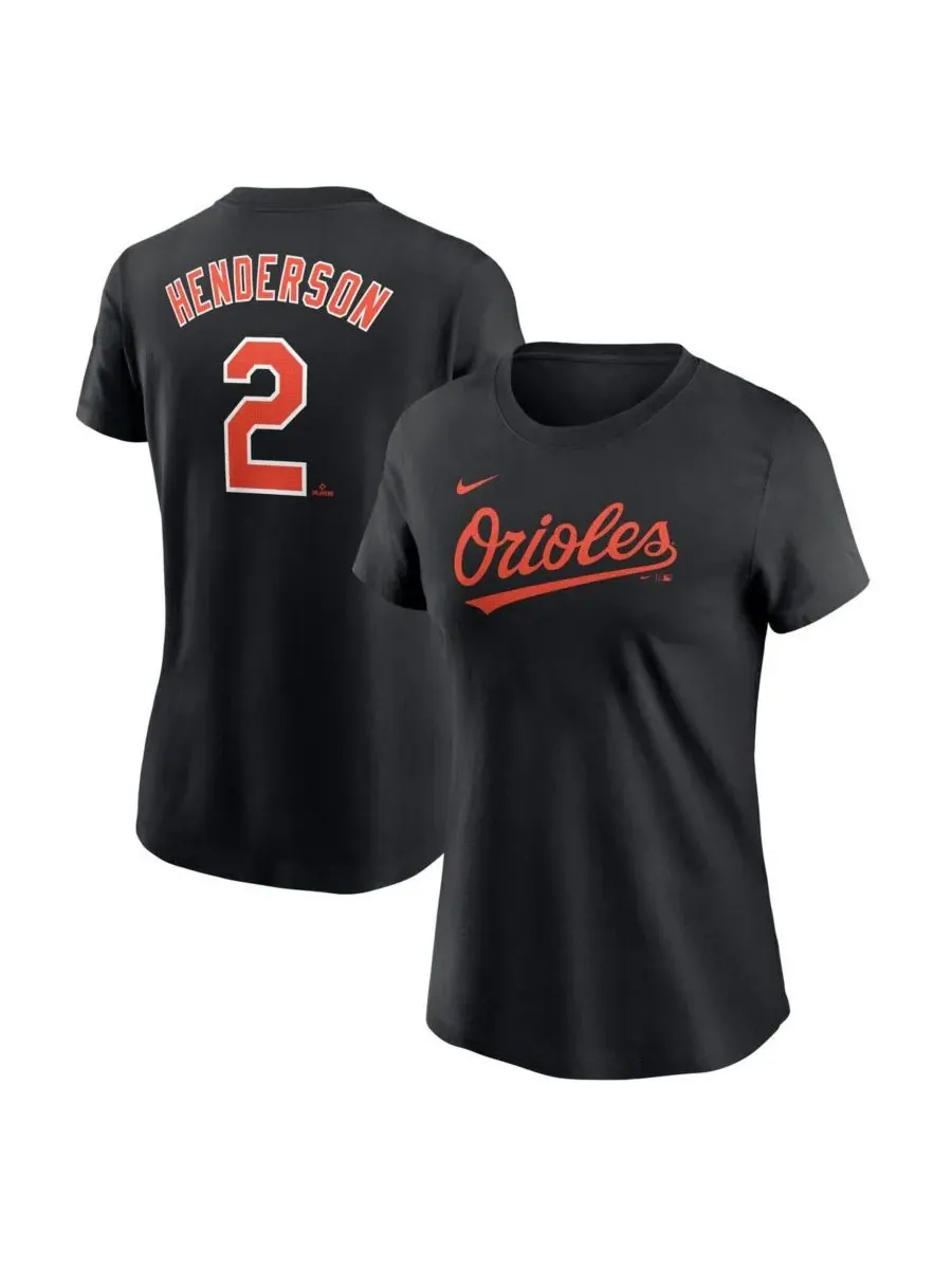 Nike Женская черная футболка с номером игрока команды Baltimore Orioles Гуннара Хендерсона — изображение 1 из 3, черный