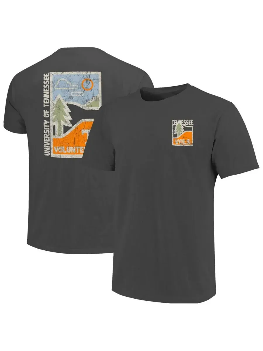 Image One Мужская футболка Tennessee Volunteers Comfort Colors Minimal Vista Distressed Graphics — изображение 1 из 3, серый