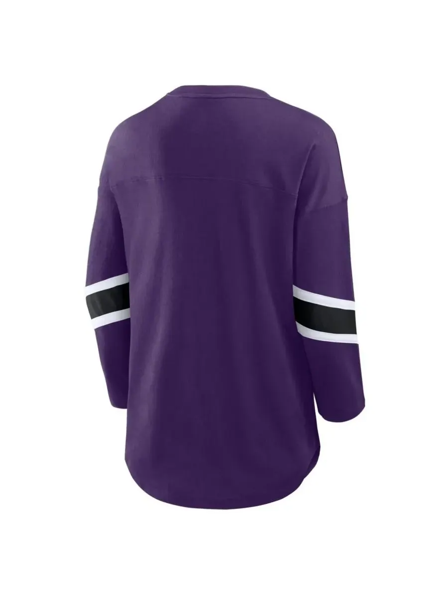 Fanatics Женская фиолетовая футболка Baltimore Ravens Redzone с рукавами 3/4 — изображение 2 из 3, фиолетовый