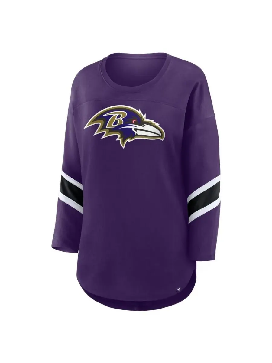 Fanatics Женская фиолетовая футболка Baltimore Ravens Redzone с рукавами 3/4 — изображение 3 из 3, фиолетовый