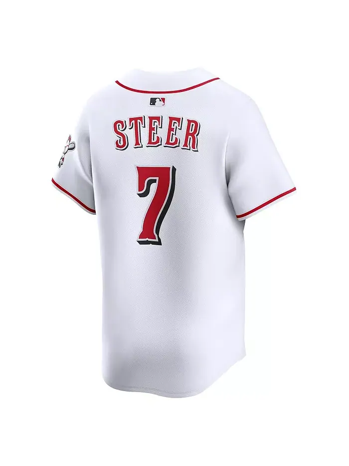 Мужская белая альтернативная лимитированная джерси игрока Cincinnati Reds Spencer Steer Nike — изображение 3 из 3